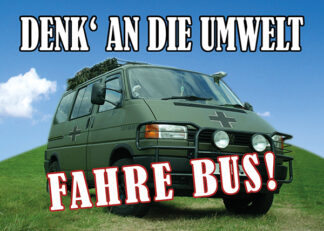 Aufkleber/Sticker - Denk an die Umwelt, fahre Bus! (Stickerset 10 Stück), Jetzt kaufen und sparen