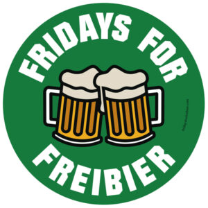 Aufkleber, Friday for Freibier