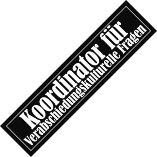 Aufkleber/Sticker - Koordinator für Verabschiedungskulturelle Fragen (Stickerset 10 Stück), Jetzt kaufen und sparen