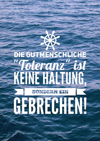 Aufkleber/Sticker - Toleranz ist ein Gebrechen (Stickerset 10 Stück), Jetzt kaufen und sparen