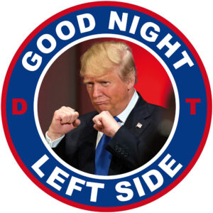 Aufkleber, Good night left side, Trump